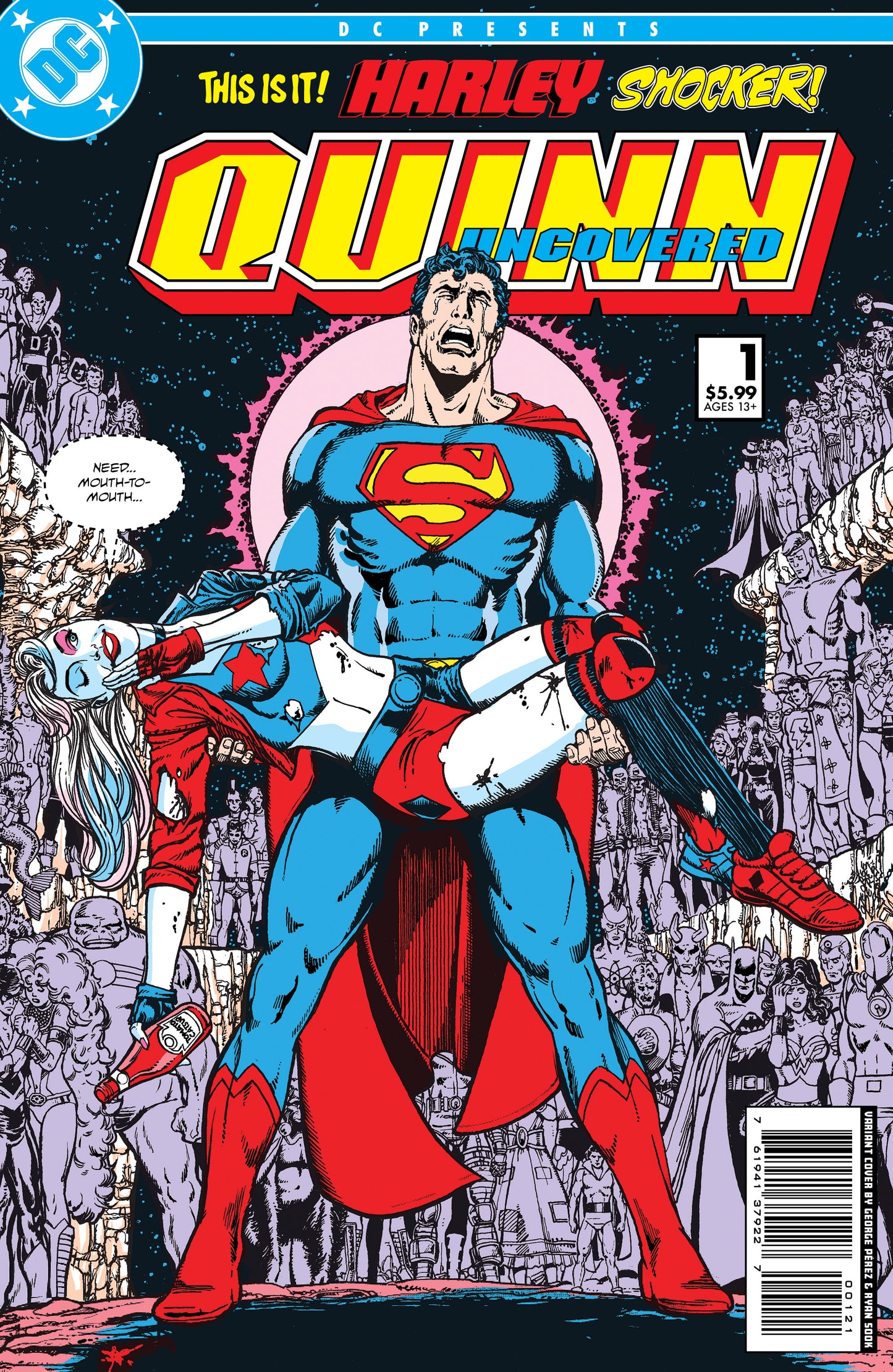 HARLEY QUINN UNCOVERED #1 (ONE SHOT) CVR B GEORGE PEREZ & RYAN SOOK HOMAGE VAR