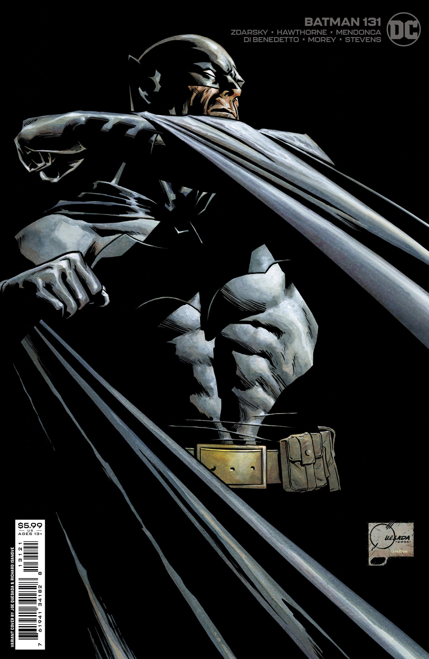 BATMAN #131 CVR B JOE QUESADA CARD STOCK VAR
