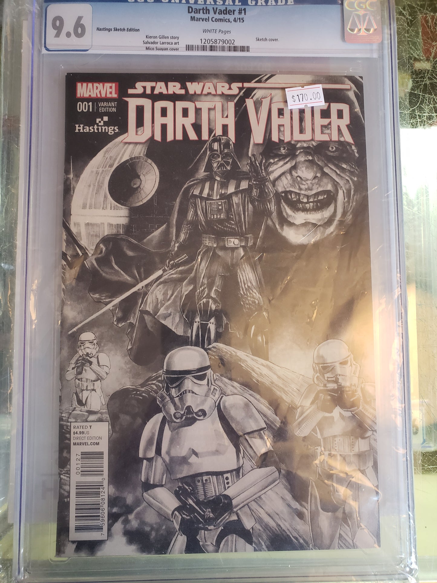 CGC 9.6 Star wars Darth Vader vol. 1 #1 1:500 Hastings Sketch Variant