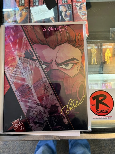 Postmasters Rcade Comics Exclusive Metal Triple signed