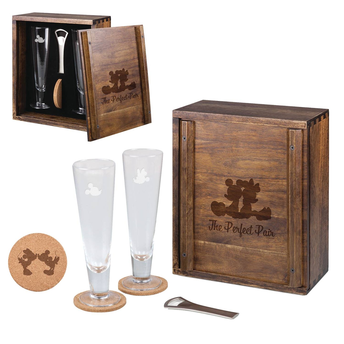 MICKEY & MINNIE BEVERAGE GLASS SET (NET) (MAY229738) (C: 1-1
