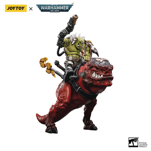 JOYTOY WH 40K ORKS SQUIGHOG NOB ON SMASHA SQUIG 1/18 FIG (NE