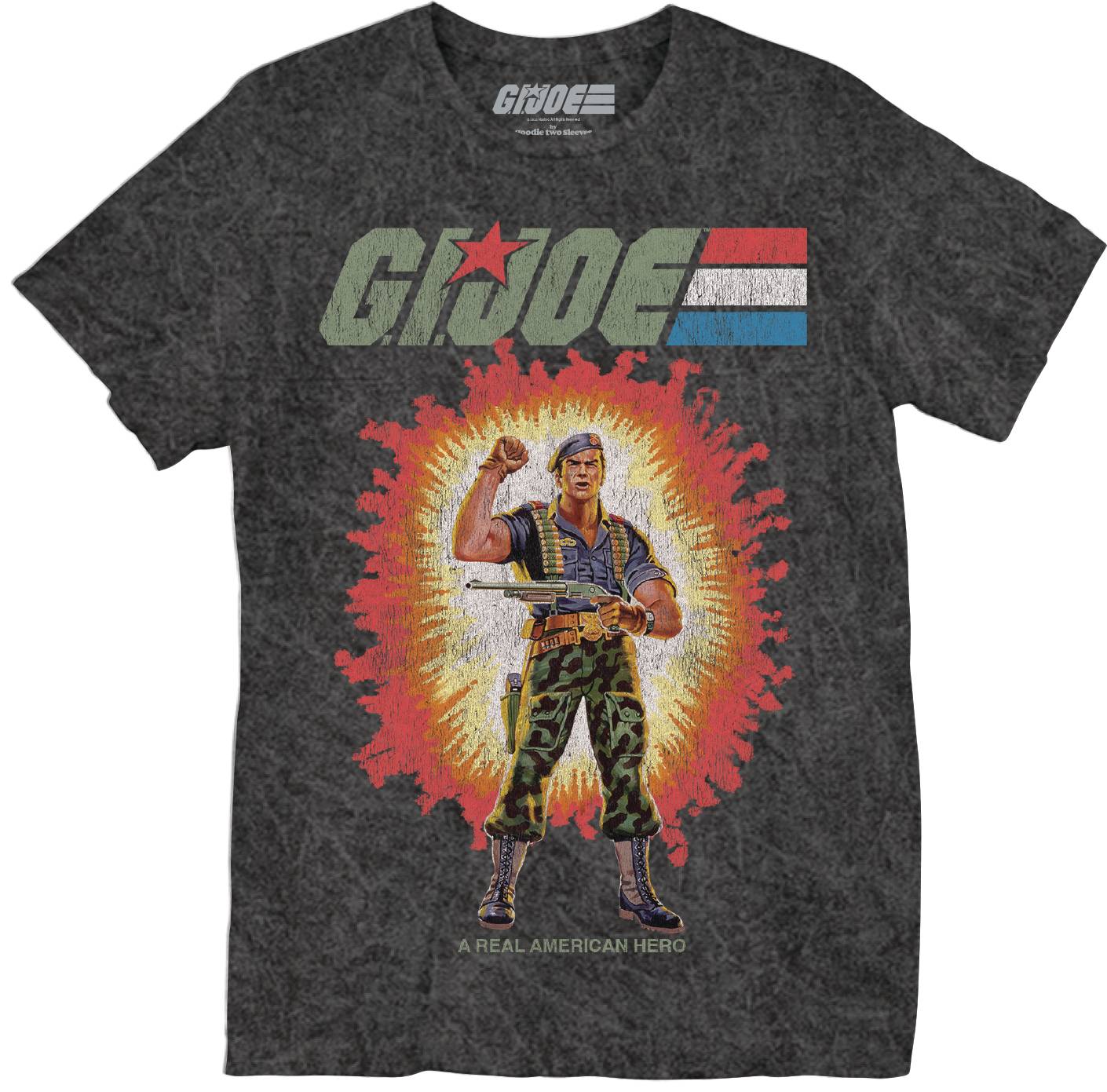 GI JOE REAL AMERICAN HERO BLK MINERAL WASH T/S LG (C: 1-1-2)