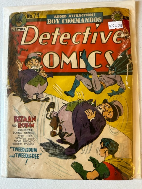 DC Comics Detective Comics #74!?! First Tweedledee and Dweedledum April 1943