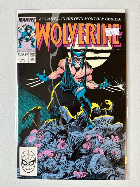 Marvel Comics Wolverine #1 Debut of Black Costume, 1st ongoing solo series