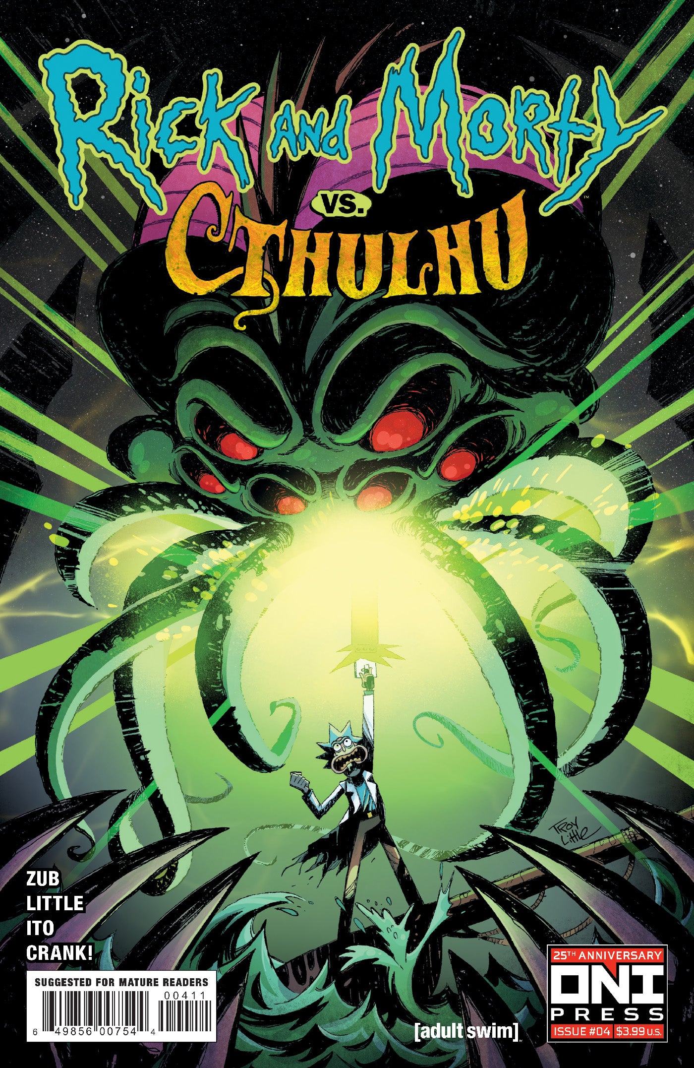 RICK AND MORTY VS CTHULHU #4 (OF 4) CVR A TROY LITTLE (MR)