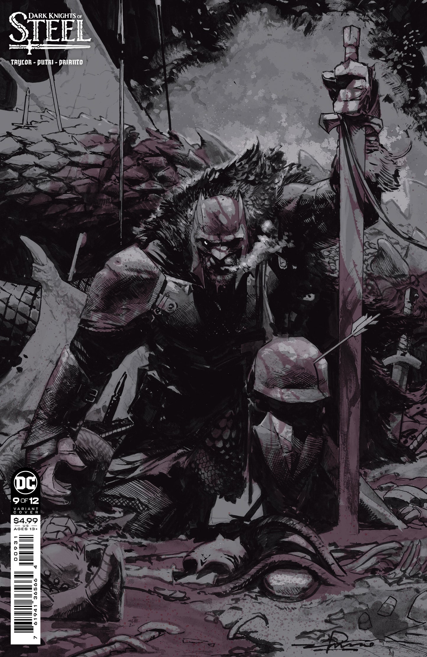 DARK KNIGHTS OF STEEL #9 (OF 12) CVR B GERARDO ZAFFINO CARD STOCK VAR