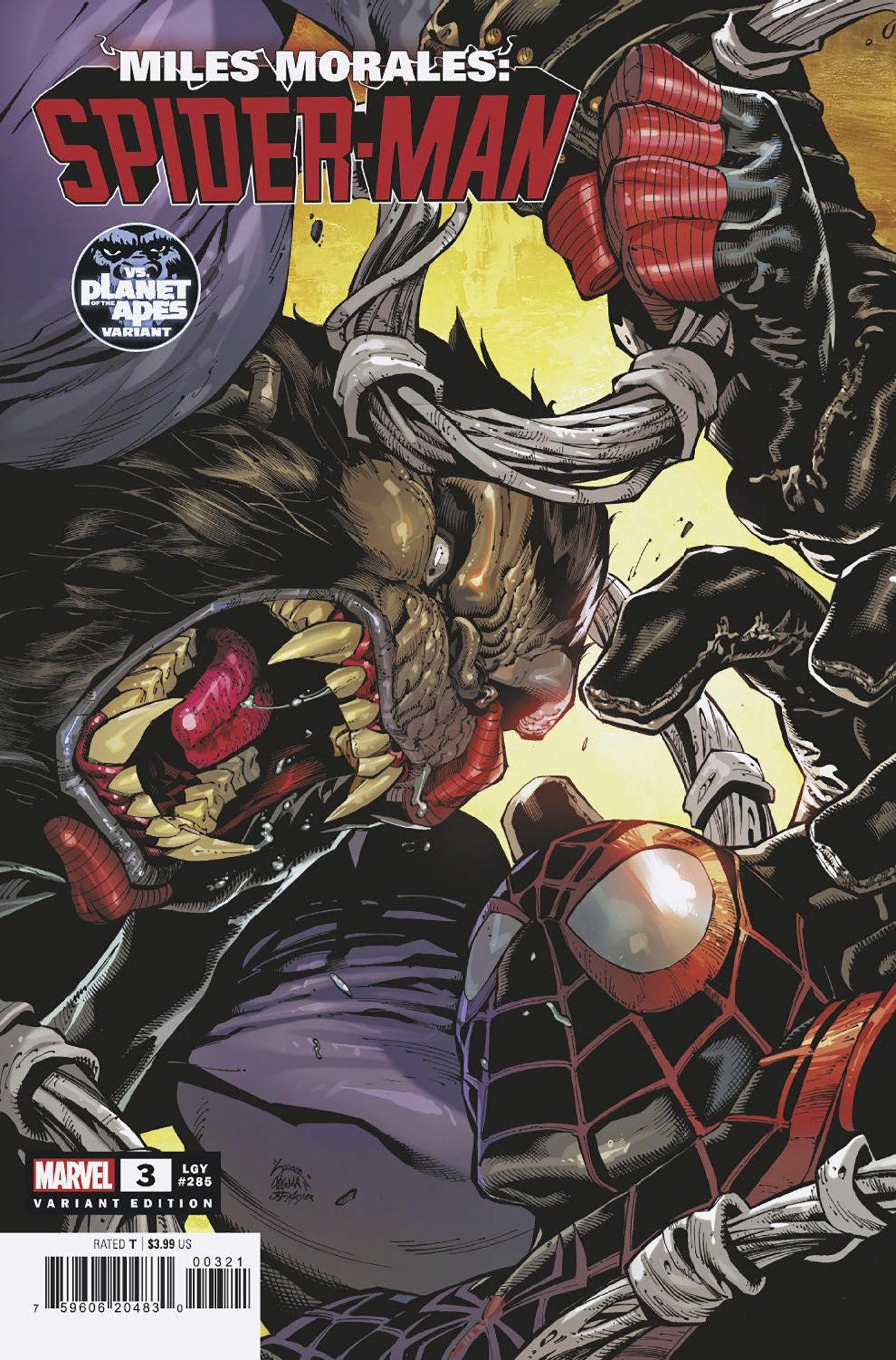 MILES MORALES: SPIDER-MAN 3 STEGMAN PLANET OF THE APES VARIANT