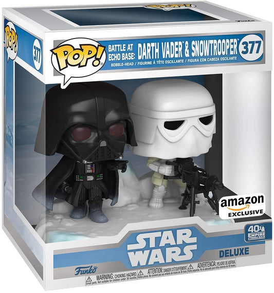 Funko Pop! Deluxe: Star Wars Battle at Echo Base Series - Darth Vader and Snowtrooper Vinyl Figure