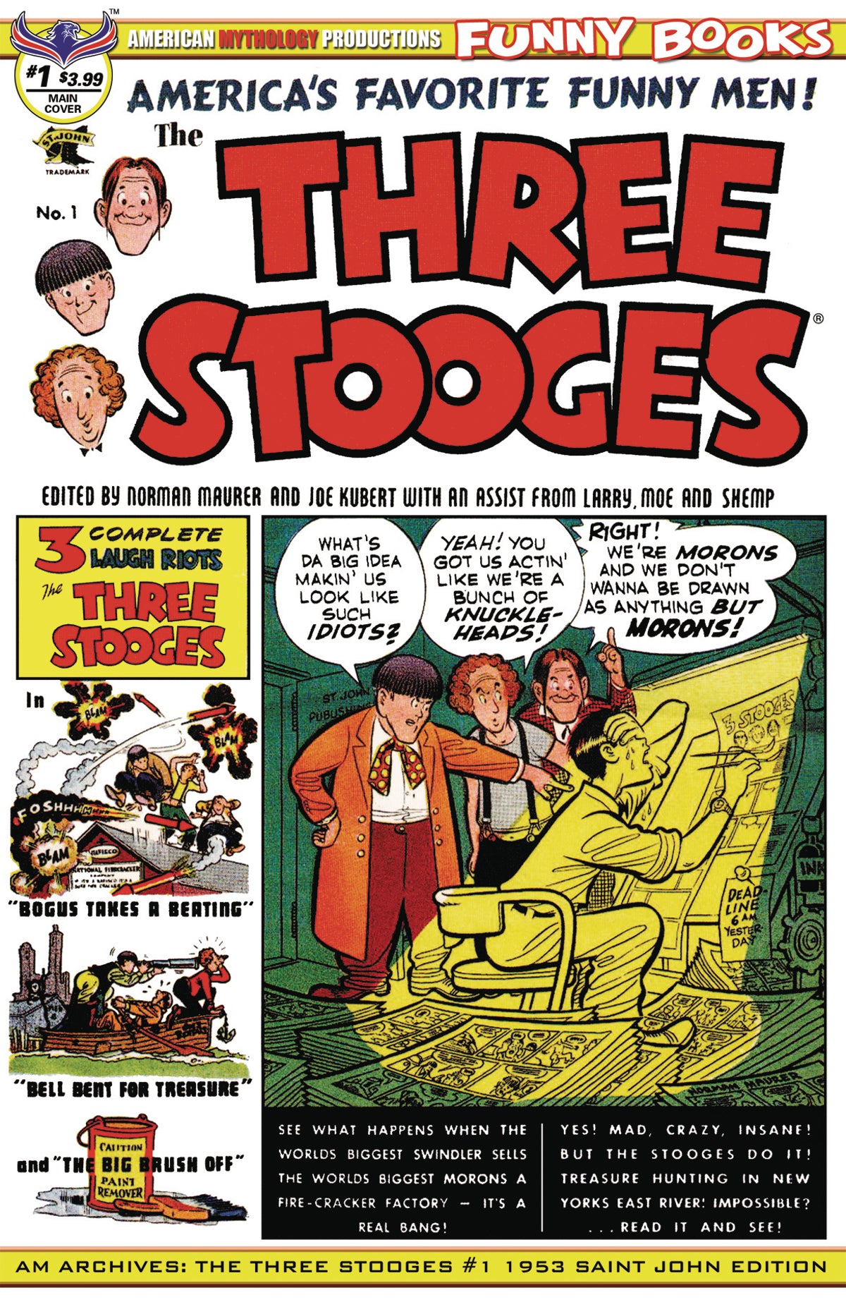 AM ARCHIVES THREE STOOGES #1 1953 SAINT JOHN EDITION (O/A)