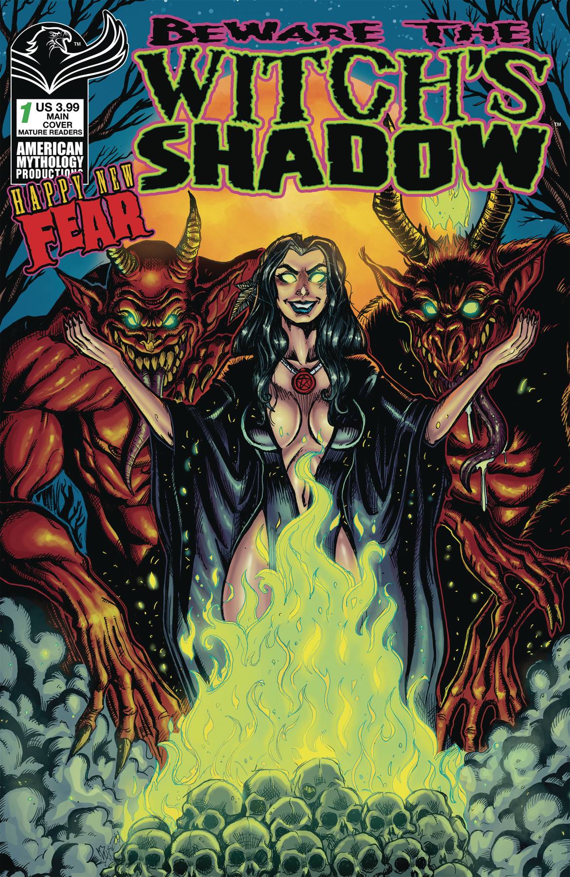 BEWARE WITCH`S SHADOW HAPPY NEW FEAR #1 CVR A CALZADA MAIN (