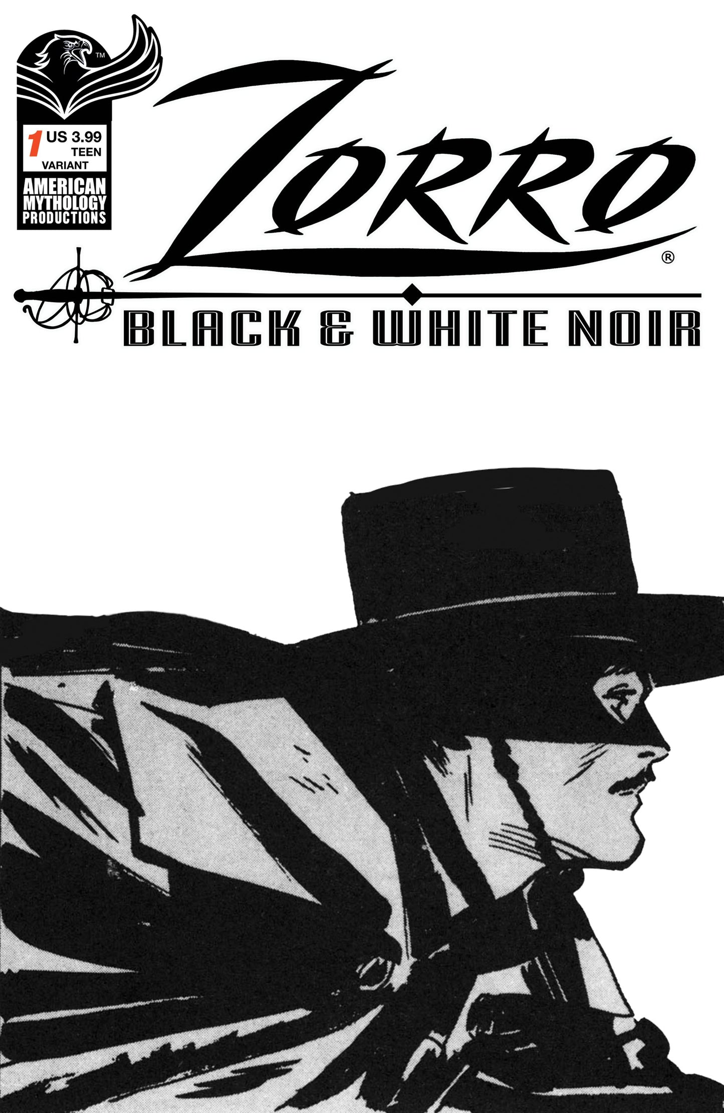 ZORRO BLACK & WHITE NOIR #1 CVR B TOTH (O/A)