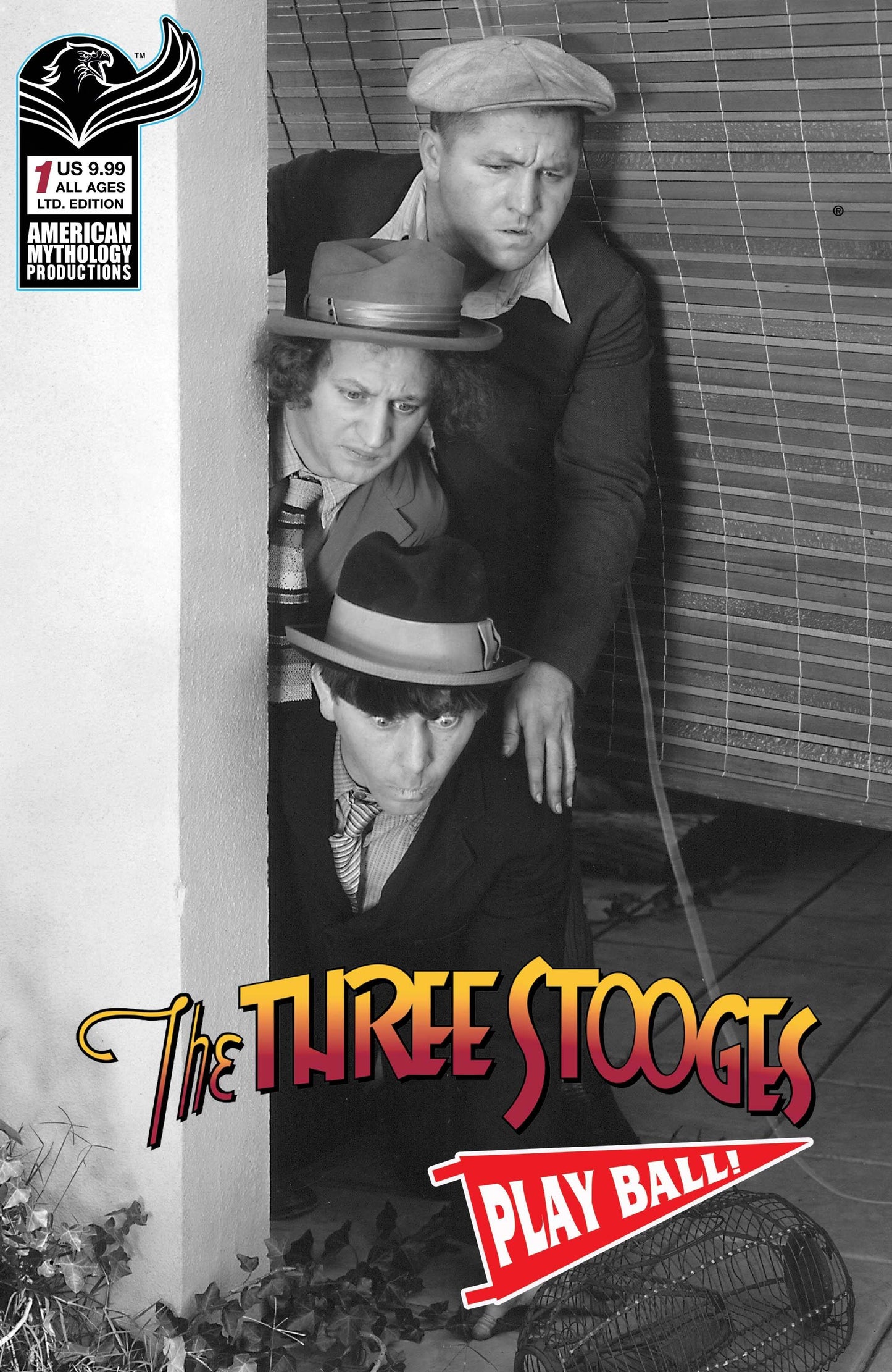 THREE STOOGES PLAY BALL SPECIAL #1 CVR B LTD ED B&W 300 COPY