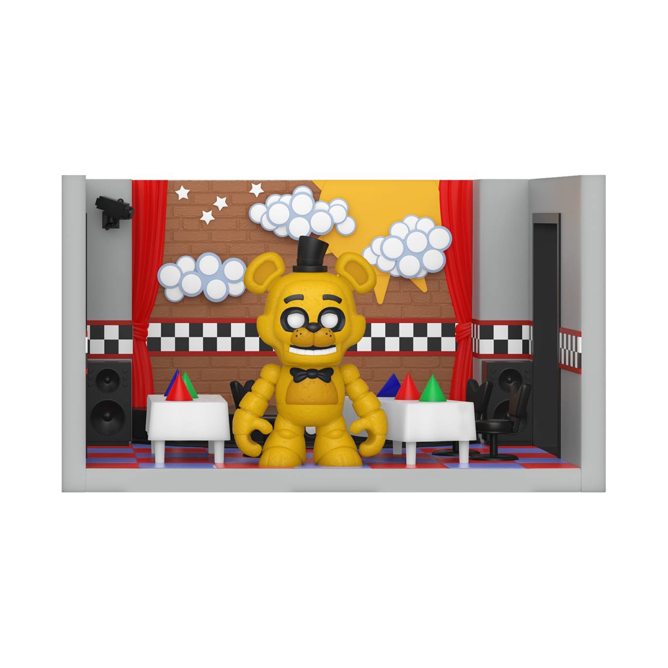 FIVE NIGHTS AT FREDDYS SNAP PLAYSET STAGE W/ FREDDY GD (C: 1