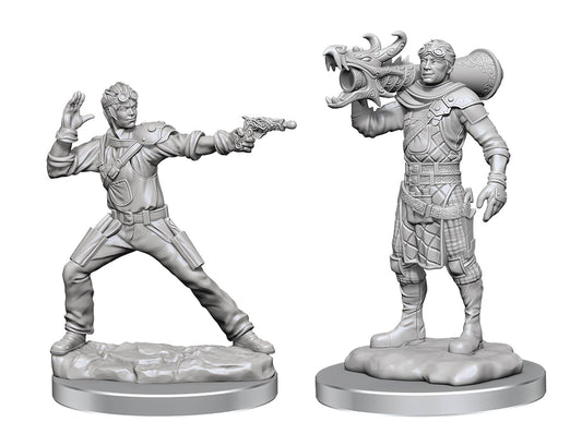 D&D NOLZURS UNPAINTED MINI HUMAN ARTIFICER & APPRENTICE (MAY