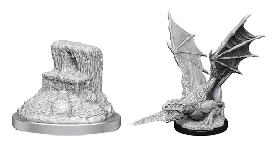 D&D NOLZURS UNPAINTED MINI WHITE DRAGON WYRMLING (MAY229235)