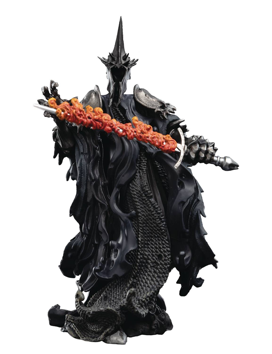 MINI EPICS LORD OF THE RINGS WITCHKING FIRE SWORD SDCC V FIG