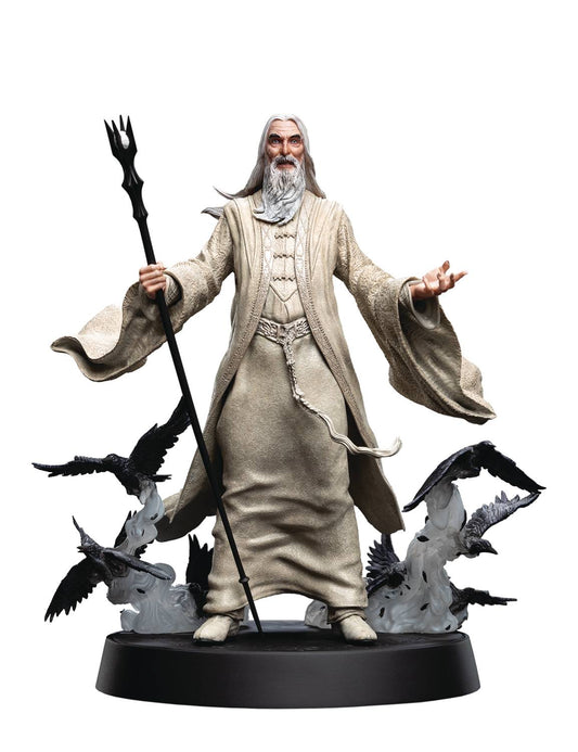 FIGURES OF FANDOM LORD OF THE RINGS SARUMAN THE WHITE STATUE