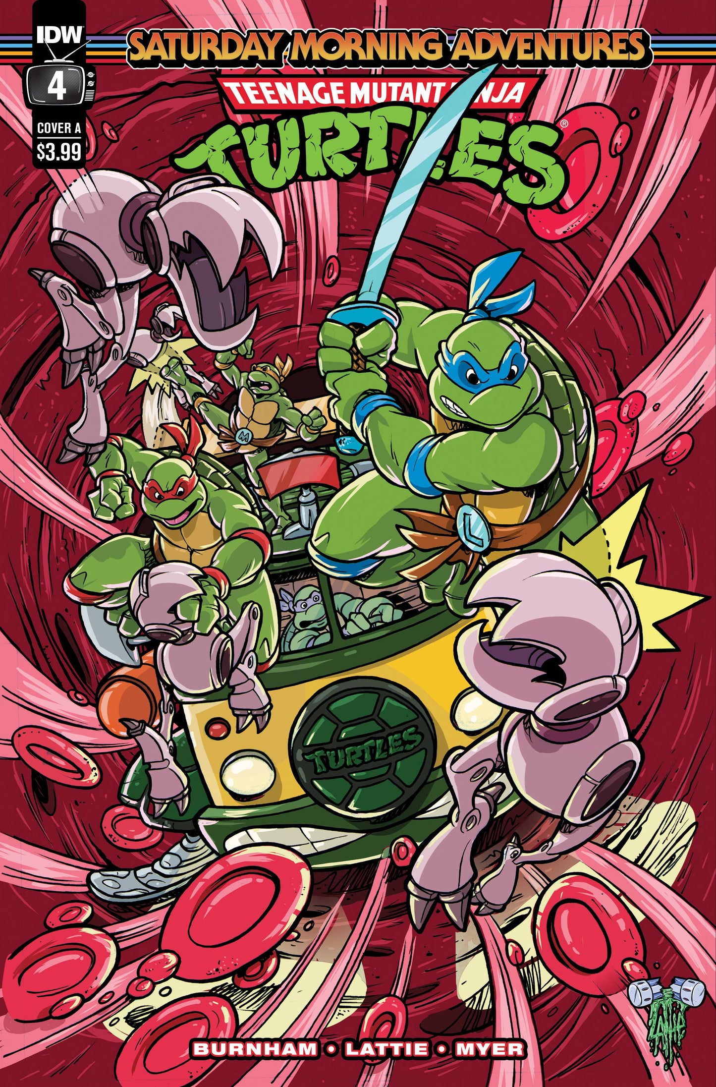 TMNT SATURDAY MORNING ADVENTURES #4 CVR A LATTIE