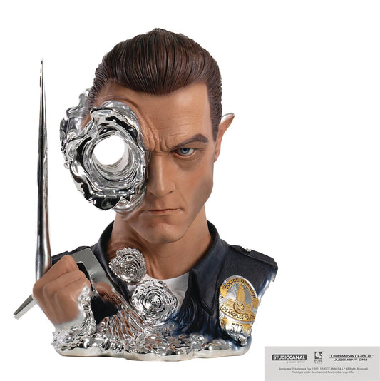 TERMINATOR 2 T-1000 PAINTED DLX ART MASK STATUE (NET) (JUN22