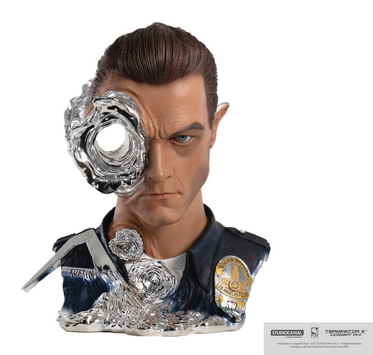 TERMINATOR 2 T-1000 PAINTED STANDARD ART MASK STATUE (NET) (