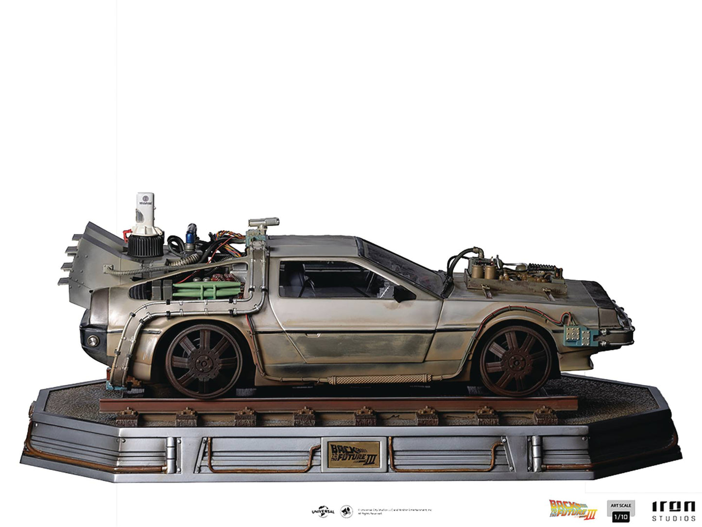 BACK TO THE FUTURE III DELOREAN ART SCALE 1/10 STATUE (NET)