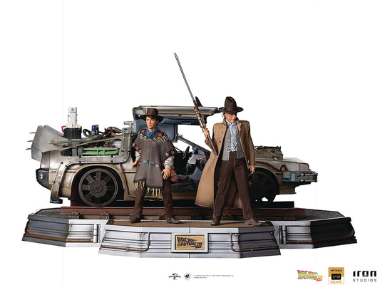 BACK TO THE FUTURE III DELOREAN DLX ART SCALE 1/10 STATUE (N