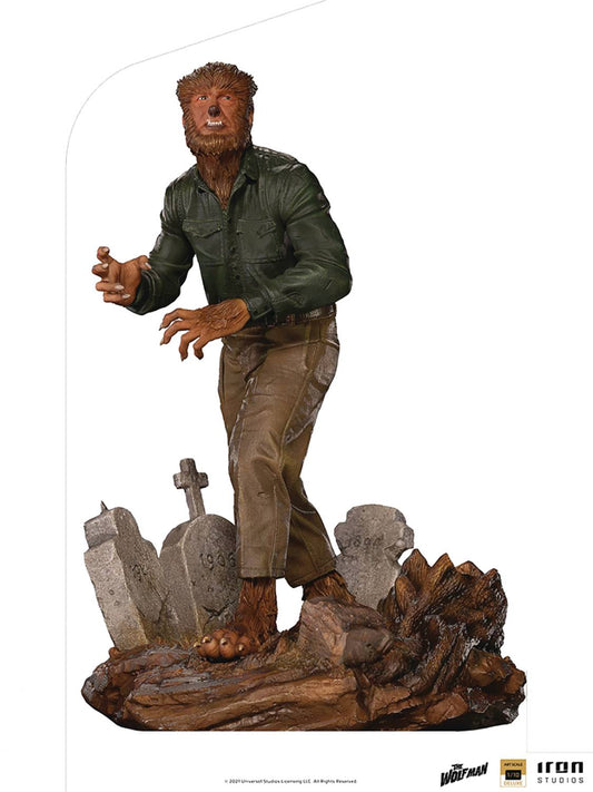 UNIVERSAL MONSTERS WOLFMAN DLX ART SCALE 1/10 STATUE (NET) (