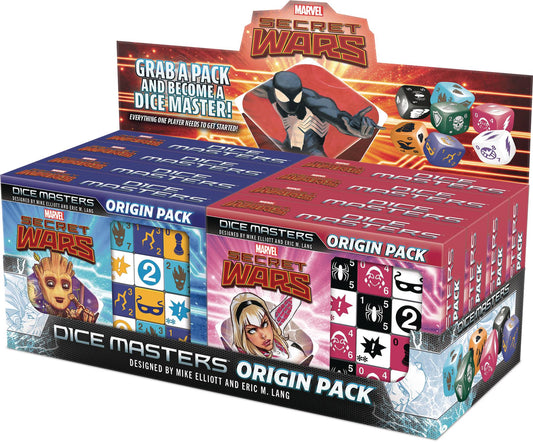 MARVEL DICE MASTERS SECRET WARS ORIGIN PACKS DISPLAY (JUL228