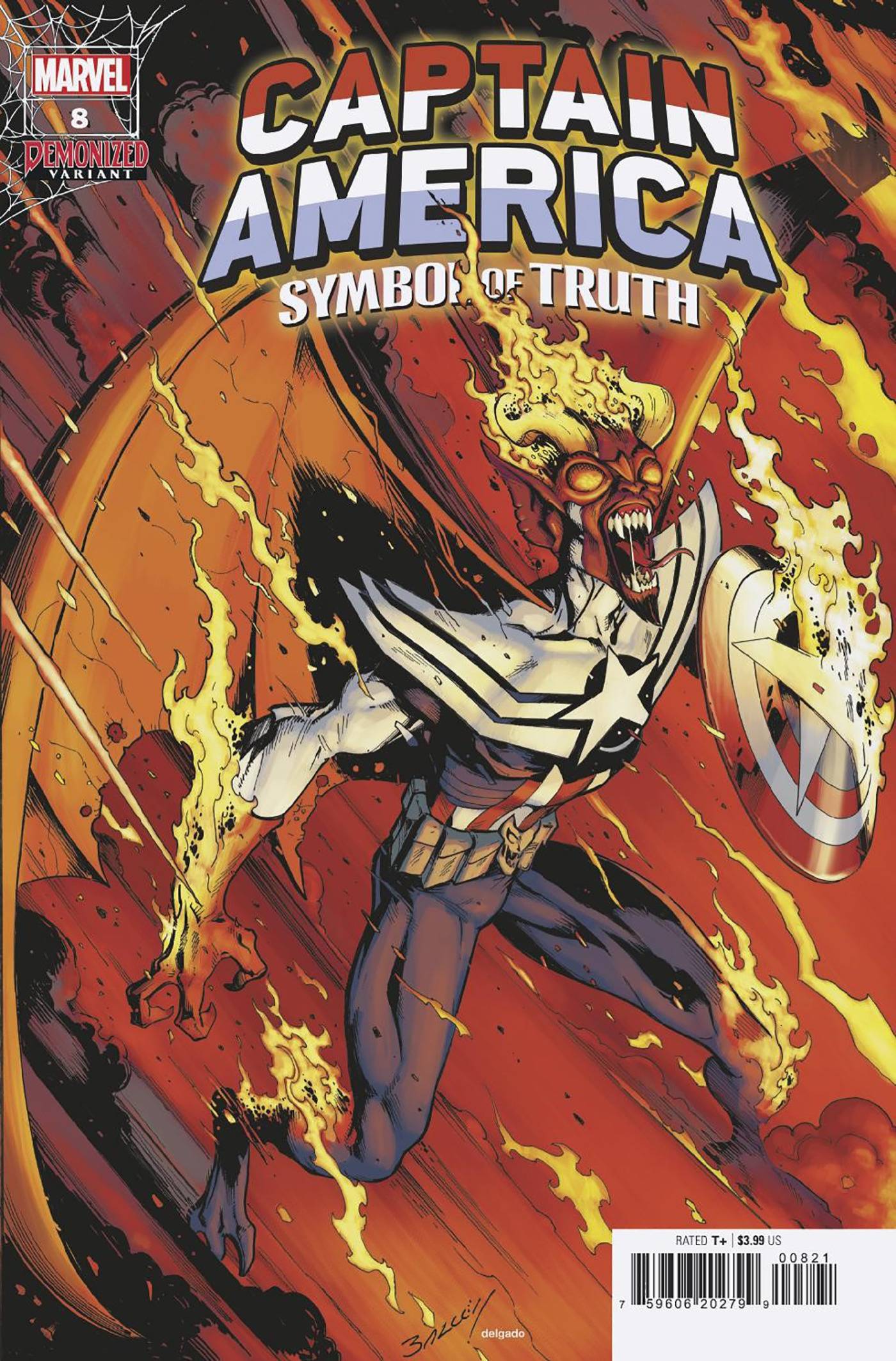 CAPTAIN AMERICA SYMBOL OF TRUTH #8 BAGLEY DEMONIZED VAR