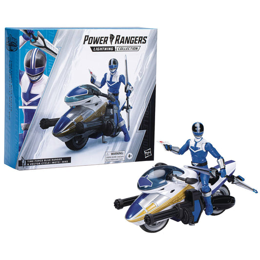 POWER RANGERS LIGHTNING TF BLUE W/CYCLE DLX 6IN AF CS (NET)