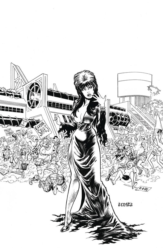 ELVIRA WRATH OF CON ACOSTA LINE ART VIRGIN CVR (C: 0-1-2)