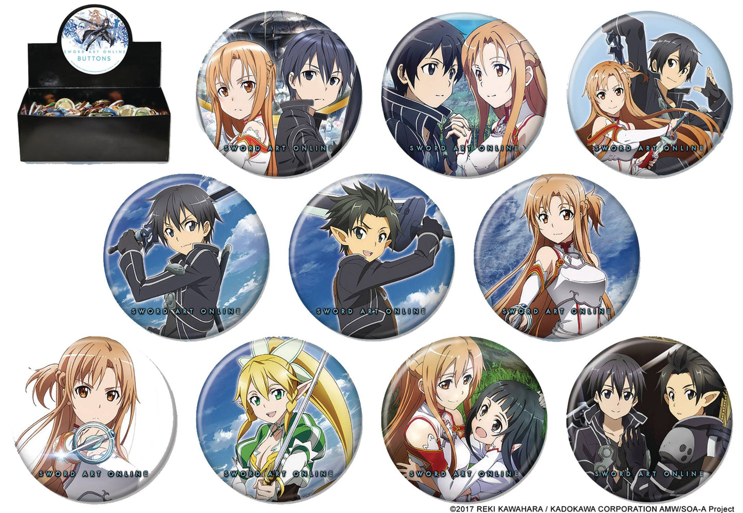 SWORD ART ONLINE SEASON 1 144 CT BUTTON ASST (NET) (JUL22868