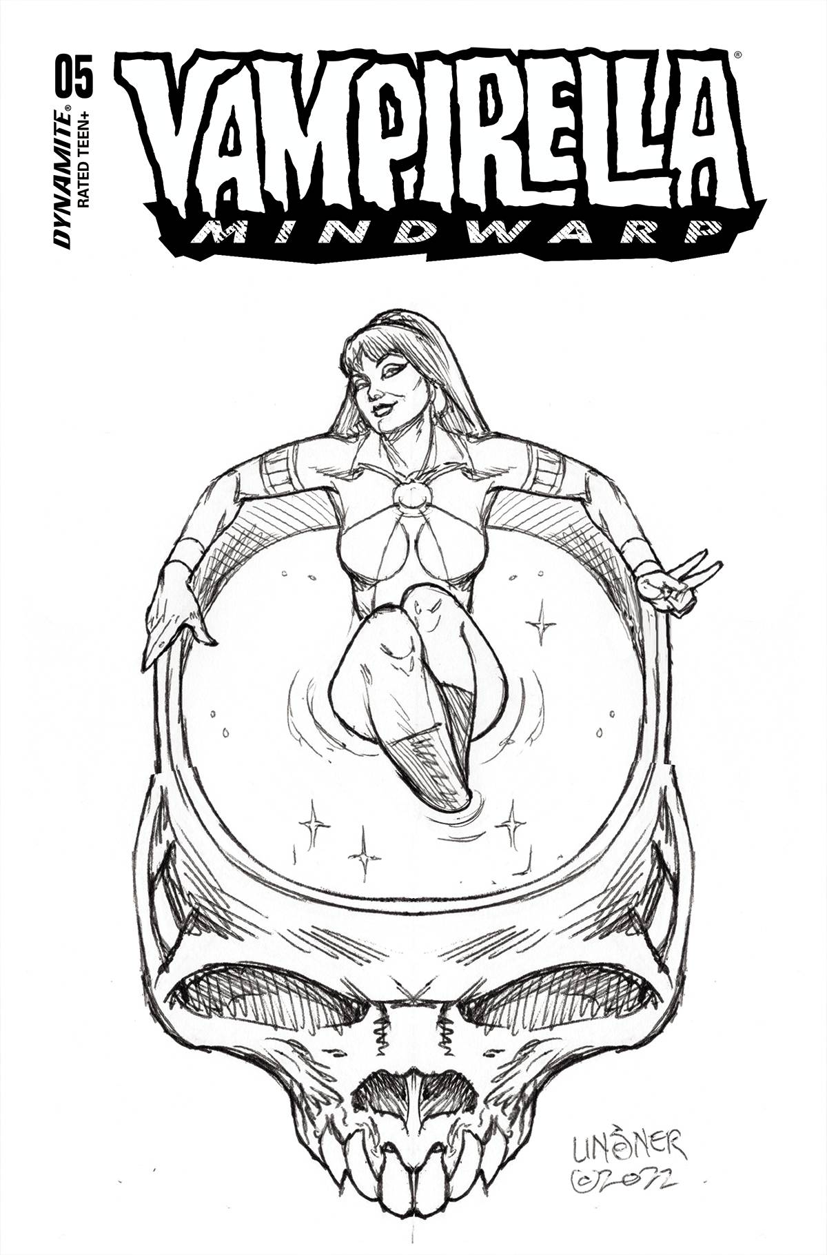 VAMPIRELLA MINDWARP #5 CVR G 15 COPY INCV LINSNER LINE ART